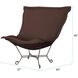 Puff Titanium Frame with Sterling Chocolate Scroll Chair with Cover